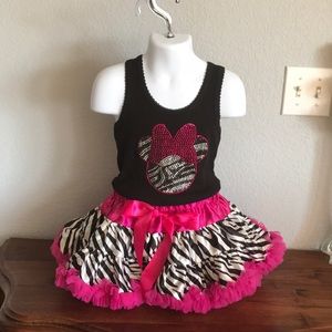 Rhinestone tank top and matching pettiskirt